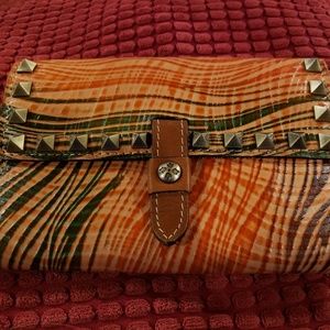 Patricia Nash Studded Leather Colli Flap Wallet